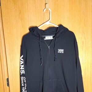 Vans Vans Zipper Style Hoodie - Off the Wall Men's Size M Black Good